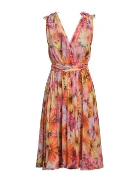 Dolce&Gabbana Vestido midi Mujer Amarillo 36,38 Mujer - Dolce & Gabbana - FashionsVida