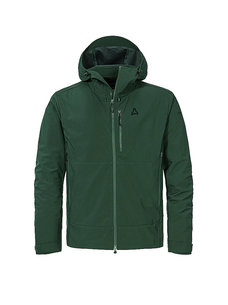 Giacca softshell da uomo per escursioni Milagle con cappuccio verde scuro 58 - Schöffel - FashionsVida