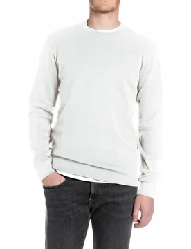 Camiseta de hombre de algodón de manga larga - Replay - FashionsVida