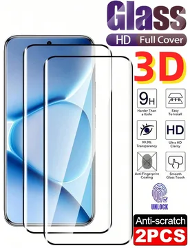 Piezas de protectores de pantalla de vidrio templado curvado compatibles con Note 15 14 Pro 4G 5G, 13 14 15Pro+, Mi 15 Ultra, dureza 9H, antihuellas, - Shein - FashionsVida