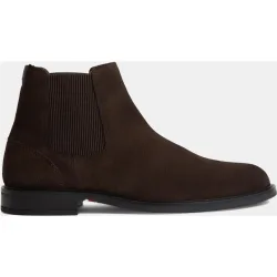 Botines de serraje de hombre en color marrón de