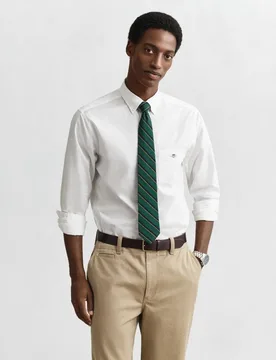 Camisa de hombre tallas grandes de popelina clásica y corte Regular Fit - Gant - FashionsVida