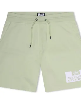 Mens Parma Logo Print Text Graphic Sweat Shorts In Peppermnt/white - Green - Size Small - Weekend Offender - FashionsVida