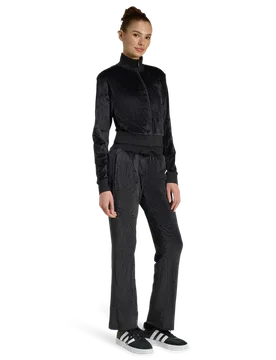 Glam Velvet Tracksuit Women Tracksuits - Black - Size XS (4-6) - Poly Mesh - Black - Size: Extra Small - Adidas - FashionsVida