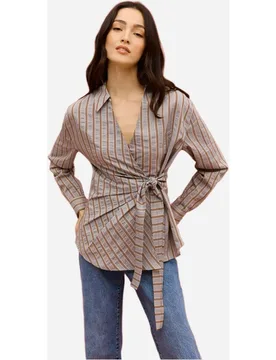 Camisa de mujer midi y de rayas - Bimani - FashionsVida