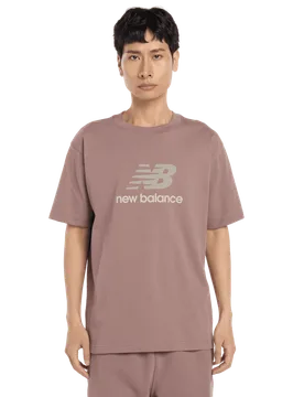 Athletics Logo T-shirt Herren T-Shirts - Braun - Größe XS - Baumwoll-Jersey Brown XS - New Balance - FashionsVida