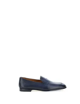 Mocassini in pelle BLU SCURO 43 - DOUCAL'S - FashionsVida