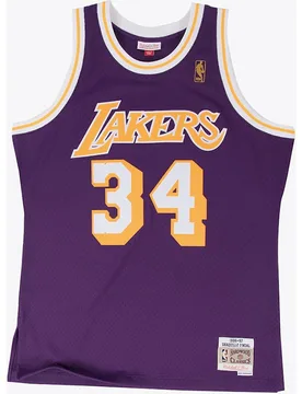 Camiseta de hombre Swingman Los Angeles Lakers Shaquille O´Neal 1996 - MITCHELL AND NESS - FashionsVida