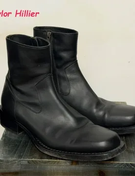 Black Chelsea Punk Short Boots Women's Men's Chunky Platform Ankle Shoes Square Toe Side Zipper 2026 New Non-Slip Rubber Sole - Aliexpress - FashionsVida