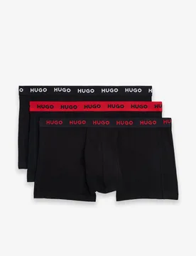 Pack Pure Cotton Trunks Dark Grey male - Hugo Boss - FashionsVida