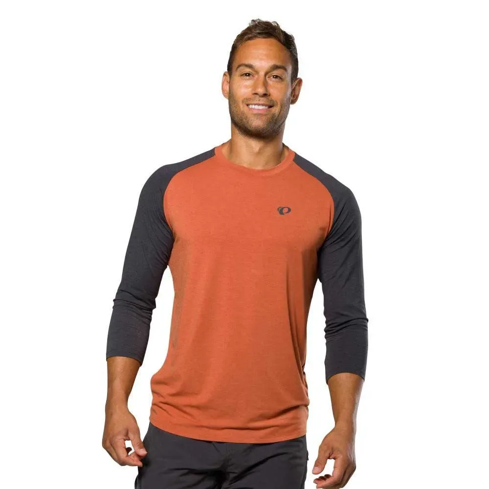 Izumi Maglietta A Maniche 3/ Canyon Merino Clay / Phantom - Pearl - FashionsVida