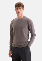 Rundhals Pullover , Uni Braun 3XL