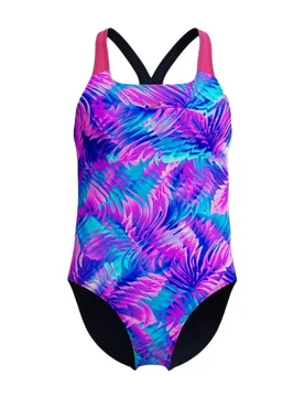 Print Powerback Swimsuit Margarita Pink / Peacoat 15-16 Years Girls - Speedo - FashionsVida