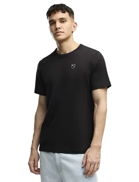Maglietta A Maniche Corte Essential Elevated Black / Warm White XL - Puma - FashionsVida