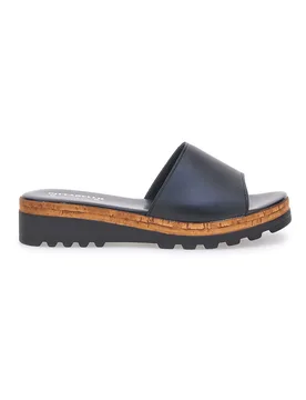 Ciabatte Nere con Platform Effetto Sughero Made in Italy 244870811 39 - Pittarello - FashionsVida