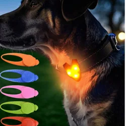 Pieza Colgante con LED para mascotas, Luz para pasear perros al aire libre, Etiqueta de collar de perro con LED de silicona, Decoración de nocturna,