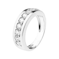 Womens - Ring - Love Jewelry Collection - White Sterling Silver - Size O 1/2