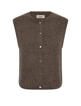 Gilet in maglia MMALMINETHORA beige L - Mos mosh - FashionsVida
