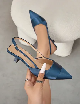 Zapatos de tacón de aguja con diseño de hebilla y punta cerrada para mujer, estilosos y cómodos, elegantes para uso diario, al aire libre, ir al tr - Shein - FashionsVida