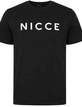 Original Logo Mens Black T-Shirt - Size X-Large - Nicce - FashionsVida