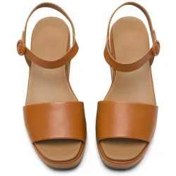 Sandalias de tacón de mujer de piel misia
