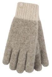 Womens 1 Pair Heat Holders Skye Textured Yarn Gloves Natural M/L - Cream - Size: Medium