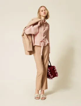 Chemise en mousseline avec rubans - TWINSET - FashionsVida