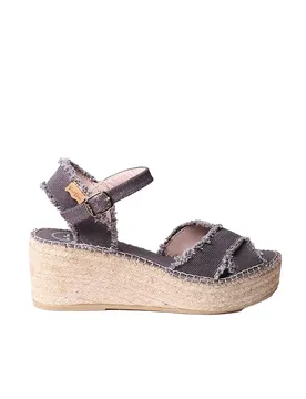 Pons Sandales Compensées En Sparte Irina Black EU 39 - Toni - FashionsVida