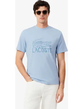 Camiseta de hombre de algodón estampada - Lacoste - FashionsVida