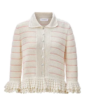 Strickjacke creme L damen - RICHROYAL - FashionsVida