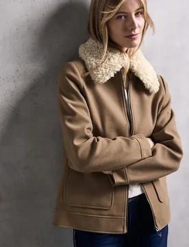 Street One Jacke in Woll-Optik female Braun - Street One Studio - FashionsVida