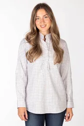 Hannah Womens Overhead Ruffle Shirt - - Size: 20