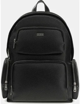Mochila de hombre estructurada con doble bolsillo frontal y cierre de cremallera - Guess - FashionsVida