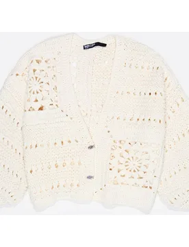Cárdigan de mujer crochet globo - Bimba y Lola - FashionsVida