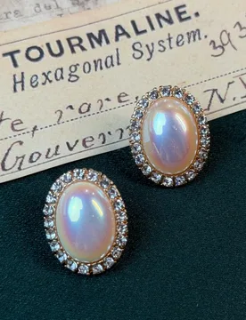 Vintage Light Bulb Pearl Oval Rhinestone Studded Earrings Gold Color Trendy Art Deco Jewelry For Woman Luxury Antique Brand Gift - Aliexpress - FashionsVida