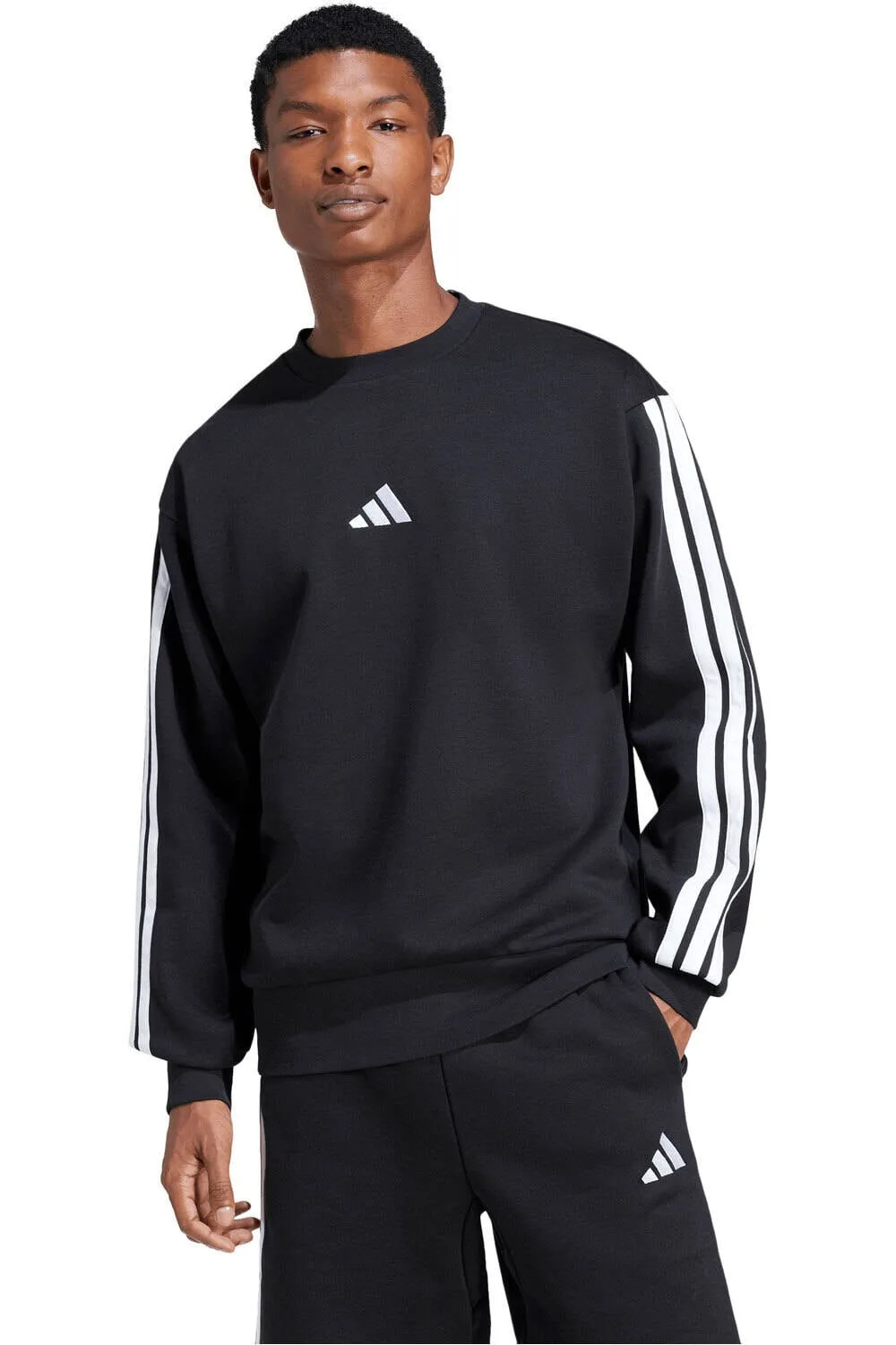 Stripes sudadera hombre Negro (S) - Adidas - FashionsVida