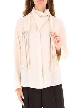 LIU JO Blusa con inserto AVORIO 38 - Liu jo - FashionsVida