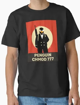 Penguin chmod 777 Linux Operating System Graphic T‑Shirt Short Sleeve Tees Geek IT Developer Fan Gift Streetwear S-6XL - Aliexpress - FashionsVida