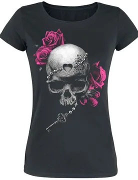 T-Shirt - Keep the Key for Eternity - L bis 5XL - für Damen - Größe 3XL - schwarz - Frauen - female - Gothicana by EMP - FashionsVida