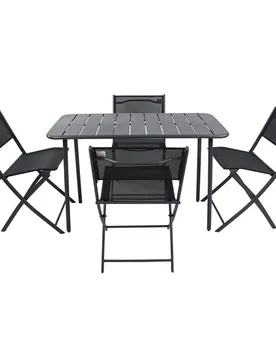 Tlg. Gartenset "Sumila" 110 x 55 Schwarz - VCM - FashionsVida