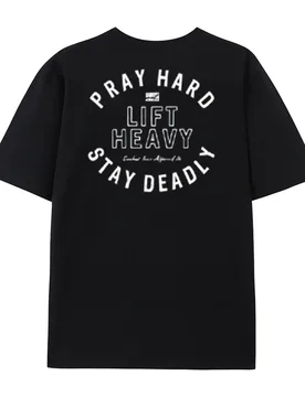 Pray Hard Lift Heavy Stay Deadly Gym Fitness Graphic T‑Shirt Workout Lifting Unisex Tee Intersting Daily Streetwear Funny Shirts - Aliexpress - FashionsVida