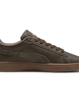 Baskets Smash 3.0 Crafted Leather Chocolate / Totally Taupe EU 45 - Puma - FashionsVida