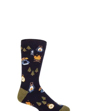 Mens 1 Pair SOCKSHOP 1.6 TOG Lite Hobby Thermal Socks Navy Outdoors 6-11 - Blue - Size: 6-11 Mens - Heat Holders - FashionsVida