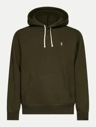 Polo Hoodie mit Logo-Stick Grün XL