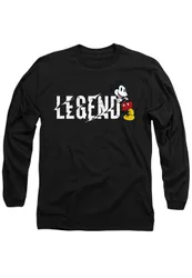 Unisex Mickey Mouse Father's Day Legend Long Sleeve T-Shirt, Black Size: Medium - Black - Size: M