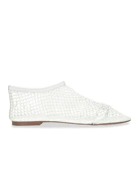 Women's 'Mino Pearl' Leather Flats in White Size: 8 - White - Size: 8 - Steve madden - FashionsVida