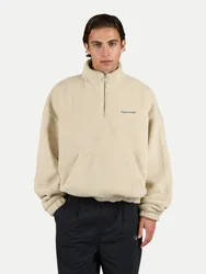 Teddypullover mit halbem Reißverschluss Blau M