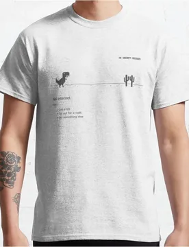 Error dino - no internet connection Funny offline t rex 90s cartoon pixel video game dinosaur T-shirt large size Adult Tops - Aliexpress - FashionsVida