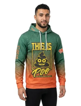 Felpa Con Cappuccio Emoji Be Like Poo Multicolour S - OTSO - FashionsVida