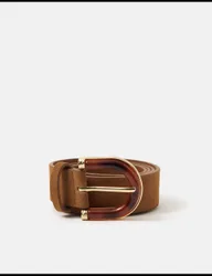 ACCESSORIZE Leather Belt Tan female